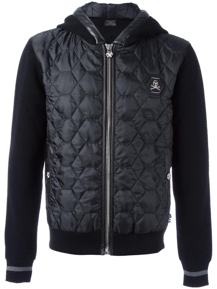 Philipp Plein 'broochees' Jacket, Men's, Size: Xl, Black, Merino/polyamide/polyester/acrylic