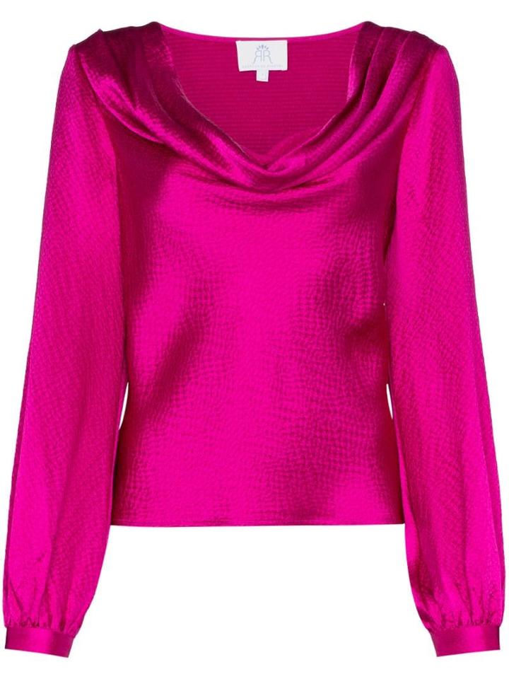 Rebecca De Ravenel Cowl-neck Blouse - Pink