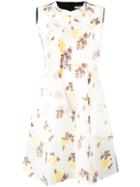 Céline Floral Print Flared Dress, Women's, Size: 40, Silk/acrylic/polyamide/polyester