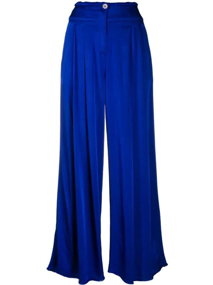 Raquel Allegra Wide Leg Trousers - Blue