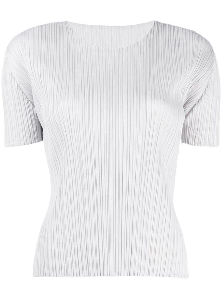 Pleats Please By Issey Miyake Micro Pleated T-shirt - Neutrals
