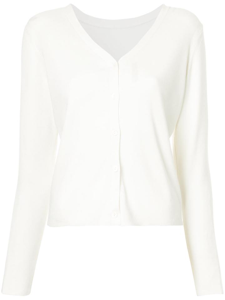 Des Prés Classic Cardigan - White