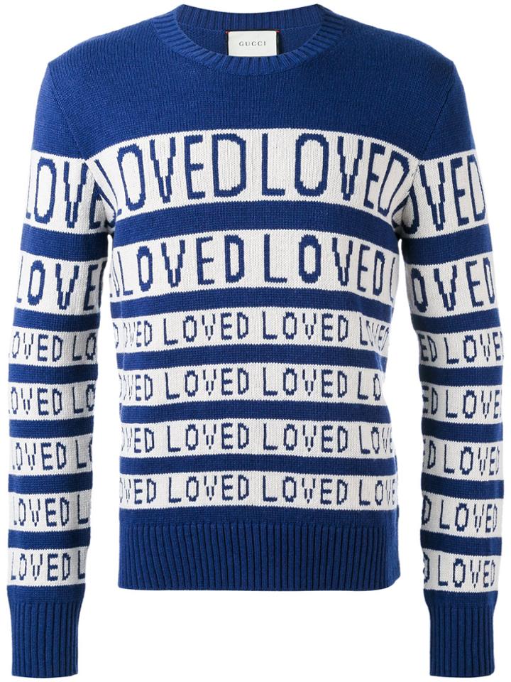 Gucci Loved Jacquard Sweater - Blue