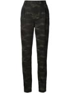 Blk Dnm Camouflage Slim Trousers, Women's, Size: 38, Green, Cotton