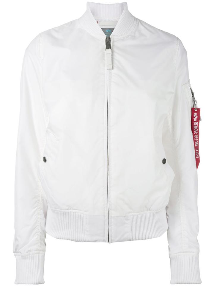 Alpha Industries - Bomber Jacket - Women - Nylon - M, White, Nylon