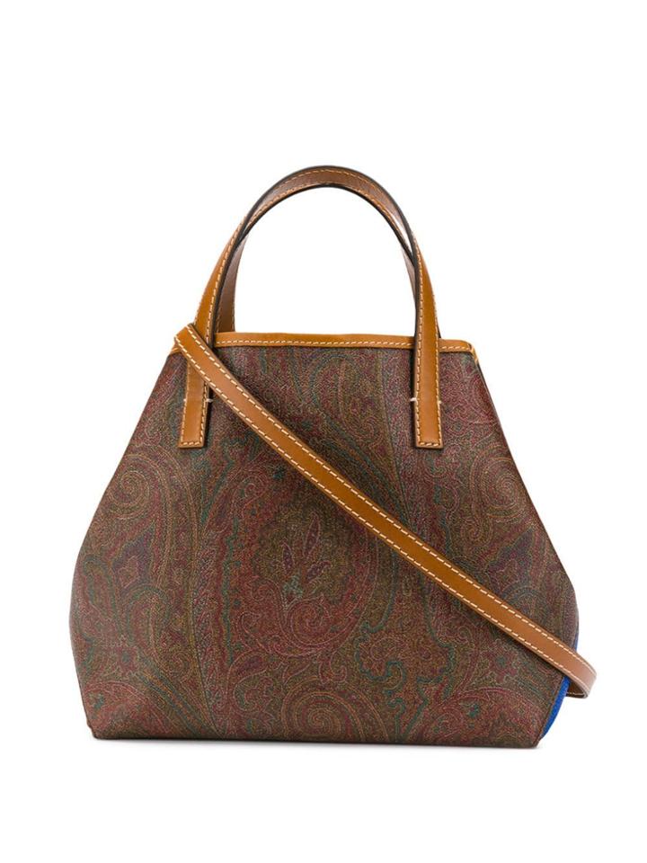 Etro Paislet Print Tote - Brown