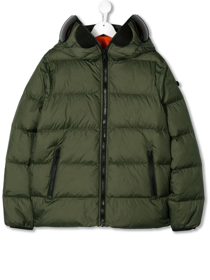 Ai Riders On The Storm Teen Lens Integrated Down Jacket - Green