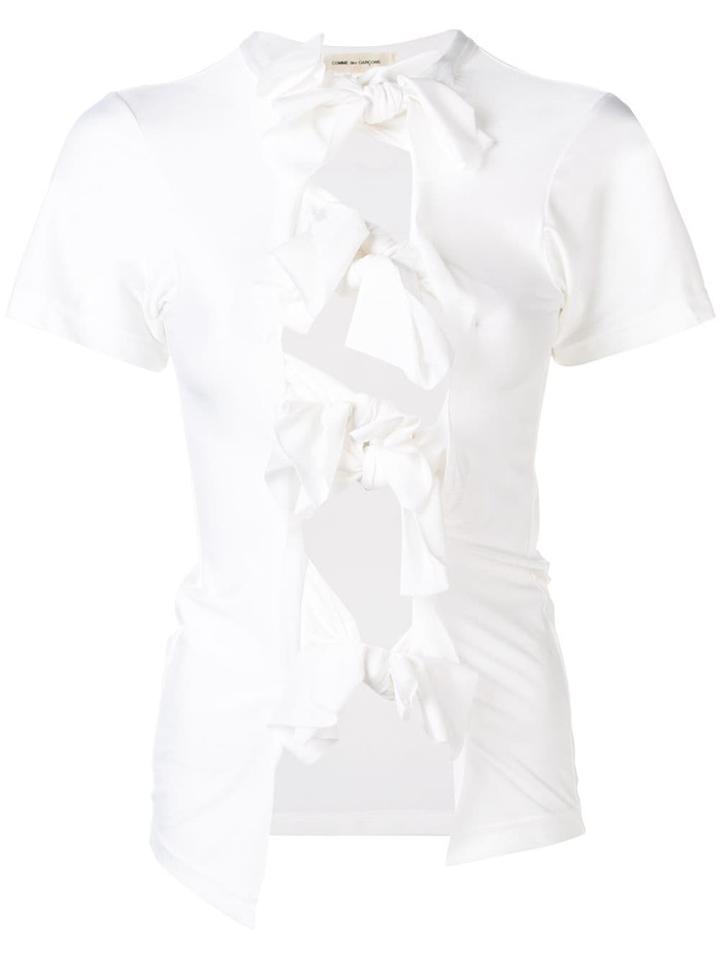 Comme Des Garçons Bow Details Top - White