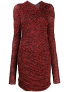 Isabel Marant Ruched Printed Dress - Red