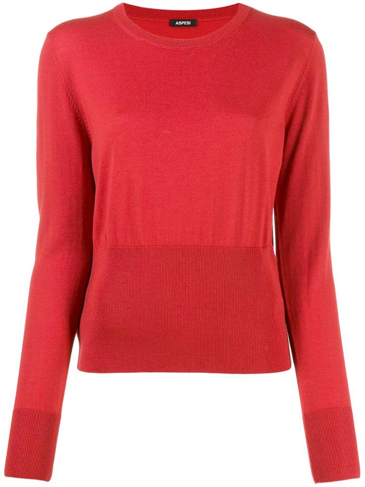 Aspesi Jersei Fine Knit Jumper - Orange