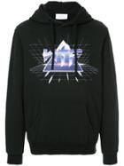 Ports V Print Hooded Sweatshirt - Black