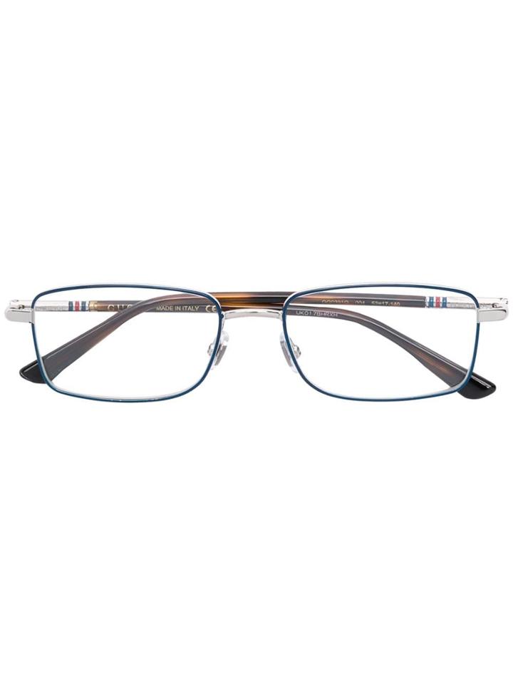 Gucci Eyewear Rectangular Frame Glasses - Brown
