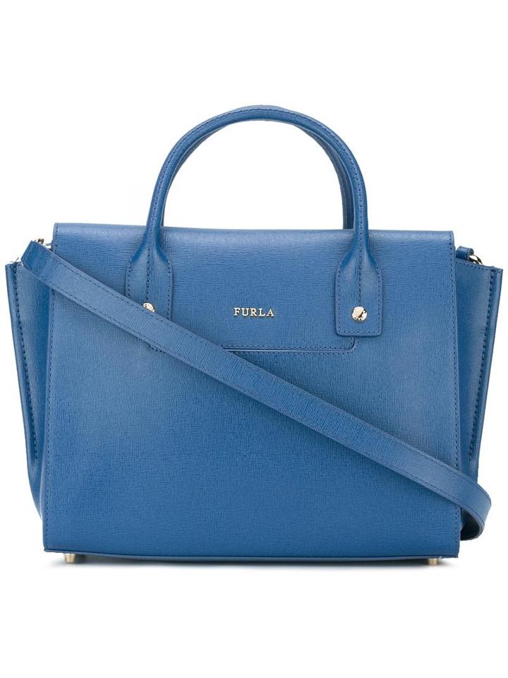 Furla 'linda' Carry-all Tote, Women's, Blue, Leather