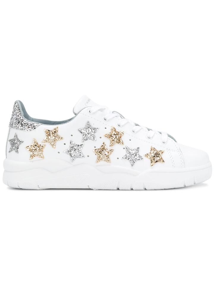 Chiara Ferragni Star Lace-up Sneakers - White