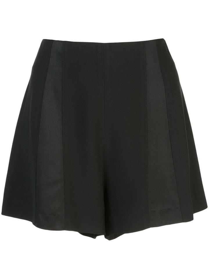 Kiki De Montparnasse High Waisted Tuxedo Shorts - Black