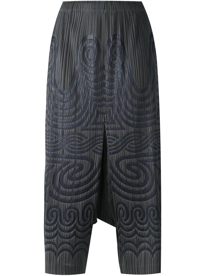 Pleats Please By Issey Miyake 'mon' Print Trousers