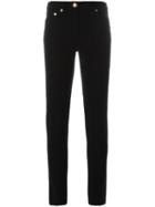 Moschino Straight Leg Trousers, Women's, Size: 46, Black, Triacetate/polyester