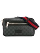 Gucci Vintage Shelly Line Gg Pattern Belt Bag - Black