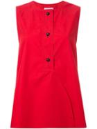 Lemaire Liquette Sleeveless Top, Women's, Size: 38, Red, Cotton