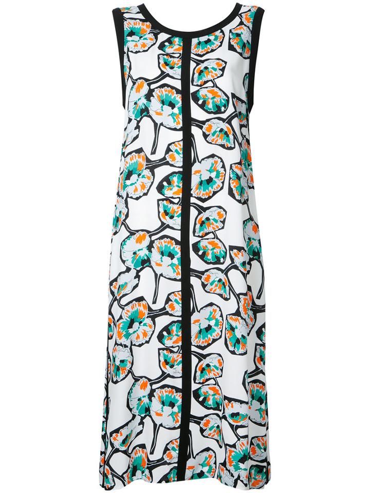 Marni - Whisper Print Trapeze Dress - Women - Viscose - 38, Women's, White, Viscose