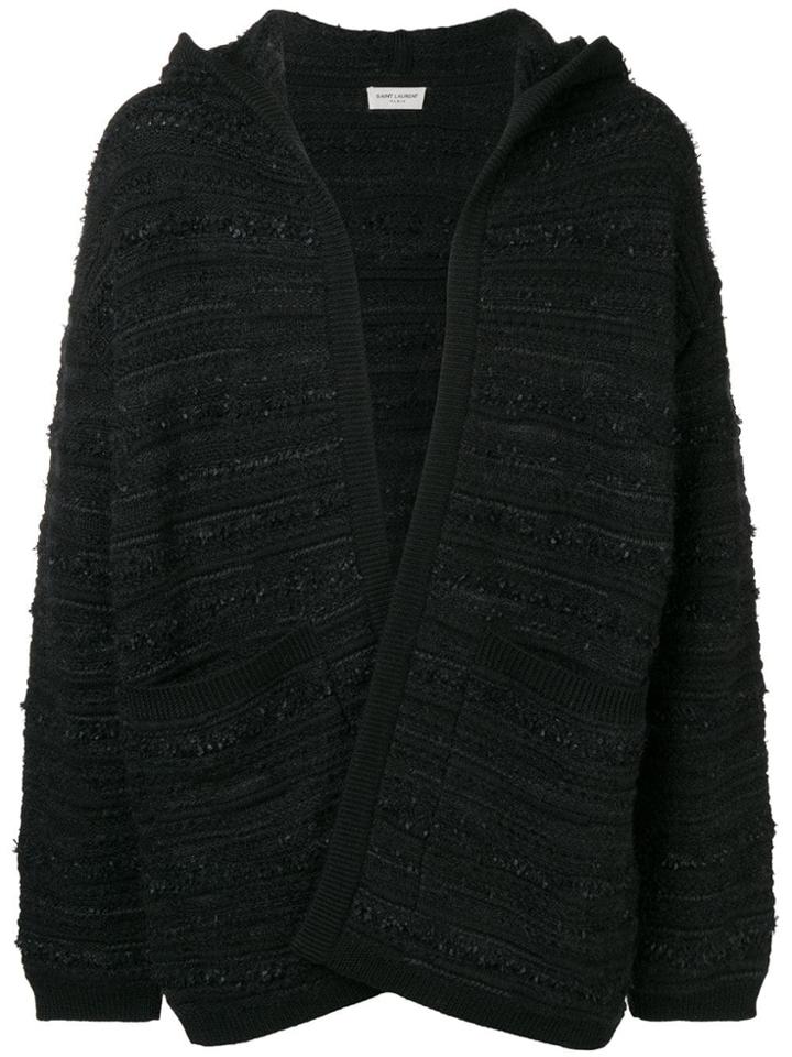 Saint Laurent Hooded Cardigan - Black
