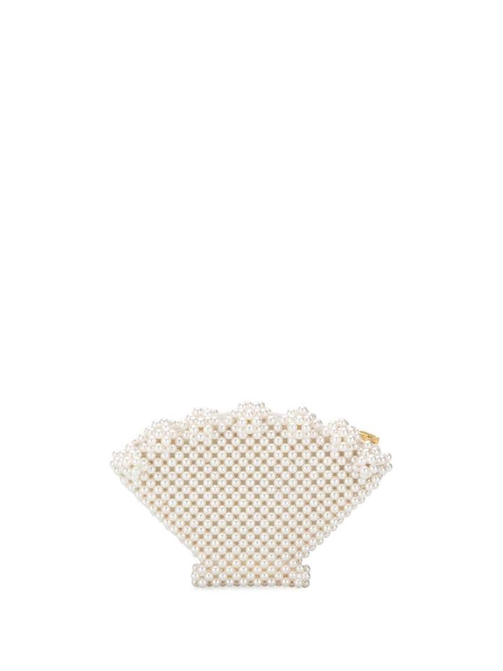 Shrimps Shell Clutch Bag - Neutrals