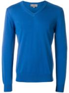 Canali V-neck Sweater - Blue