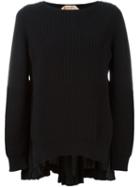 No21 Contrast Back Ribbed Sweater