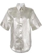 Daizy Shely - Short Sleeve Shirt - Women - Polyester - 40, Women's, Grey, Polyester