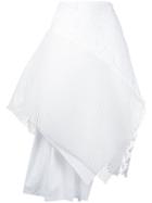 Maurizio Pecoraro - Asymmetric Mesh Skirt - Women - Cotton - 42, White, Cotton
