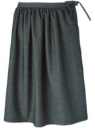 Société Anonyme Side Tie Pleated Midi Skirt, Women's, Size: 44, Green, Wool