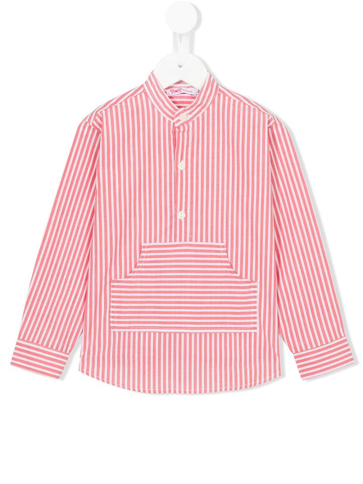 Amaia Kangaroo Pocket Striped Shirt, Toddler Boy's, Size: 4 Yrs, Pink/purple