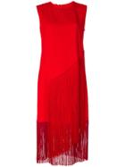 Stella Mccartney Fringed Midi Dress - Red