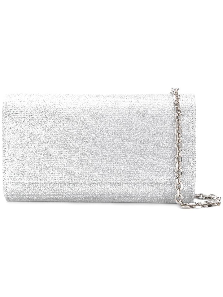 Casadei Envelope Glitter Clutch Bag - Grey