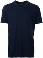 Neil Barrett - V Neck T-shirt - Men - Cotton - L, Blue, Cotton