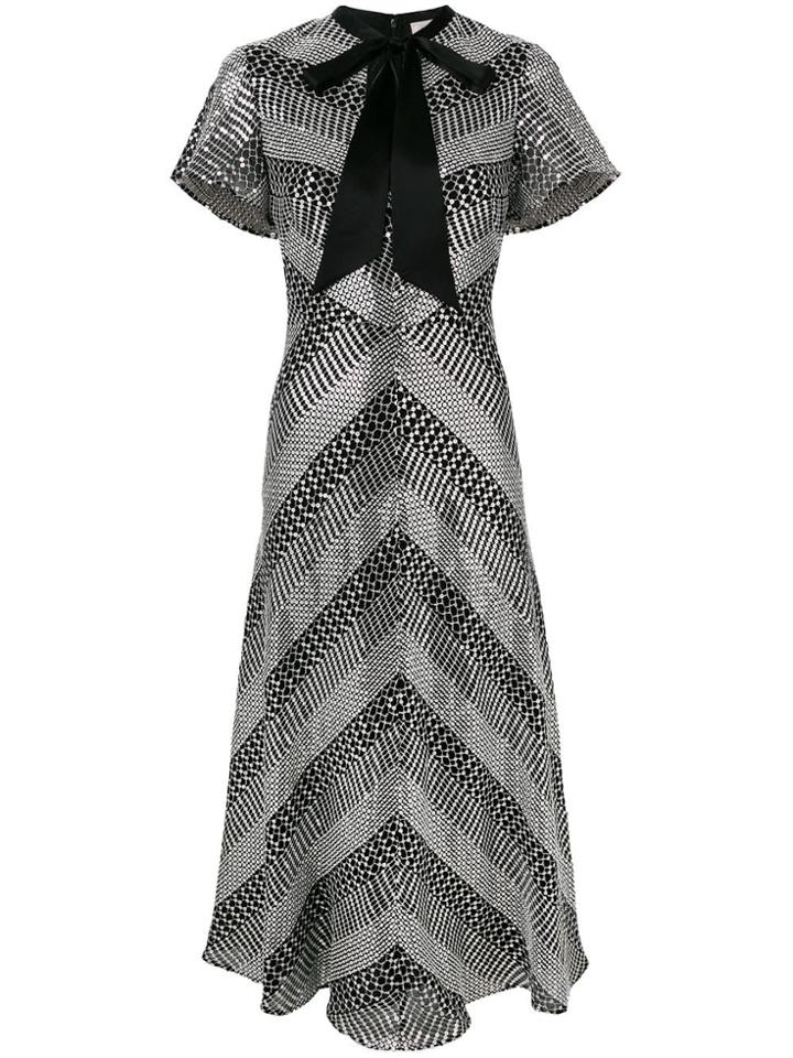 Temperley London Sequined Midi Dress - Black