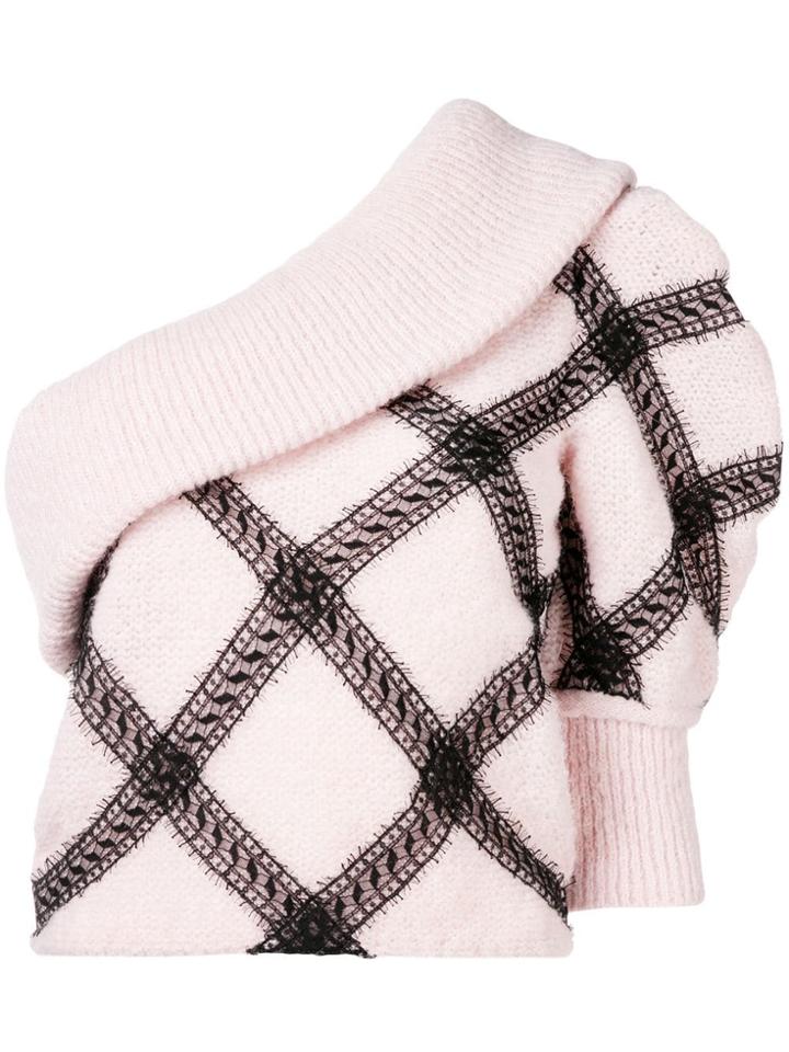 Philosophy Di Lorenzo Serafini One Shoulder Sweater - Pink & Purple