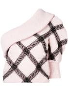 Philosophy Di Lorenzo Serafini One Shoulder Sweater - Pink & Purple