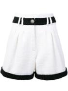 Balmain Tweed Shorts - White