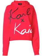 Karl Lagerfeld Karl X Kaia Cropped Sweatshirt - Red
