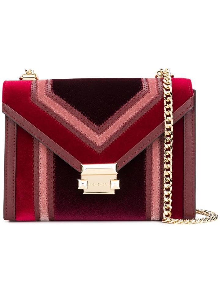 Michael Michael Kors Whitney Tri-colour Shouder Bag - Red
