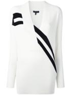 Rag & Bone - Contrast Sweatshirt - Women - Merino - Xs, White, Merino