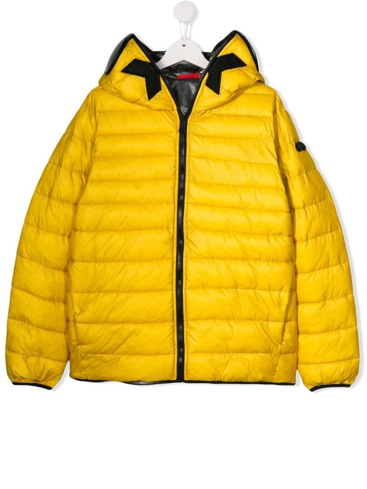 Ai Riders On The Storm Kids Teen Hooded Puffer Jacket - Yellow