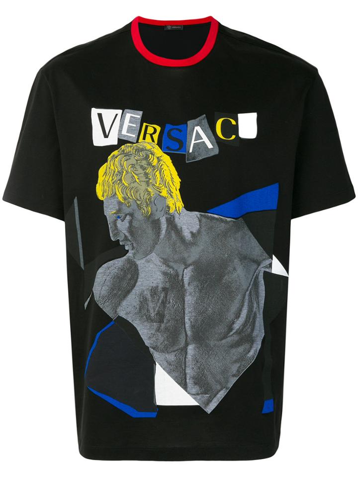 Versace Sculpture Print T-shirt - Black