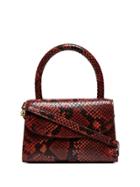 By Far Mini Snake-effect Crossbody Bag - Red