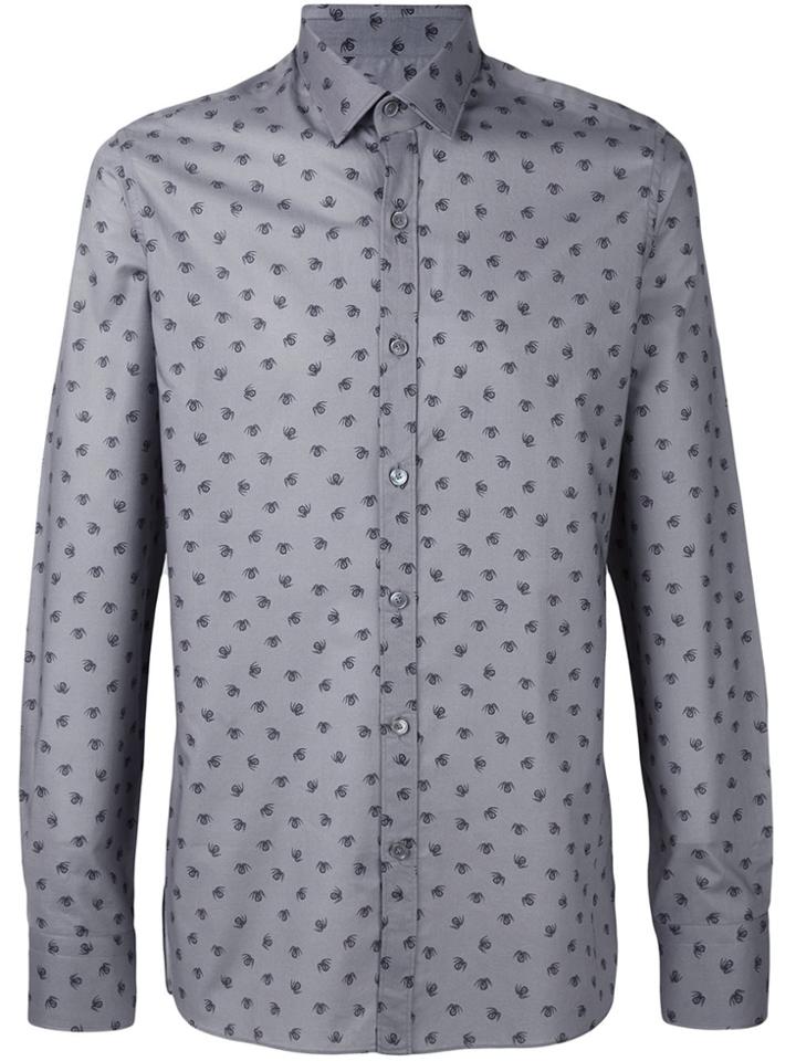 Lanvin 'pool Spider' Print Shirt - Grey