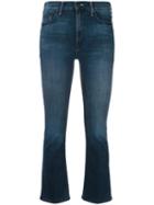 Mother The Insider Crop Jeans, Women's, Size: 28, Blue, Cotton/polyester/spandex/elastane