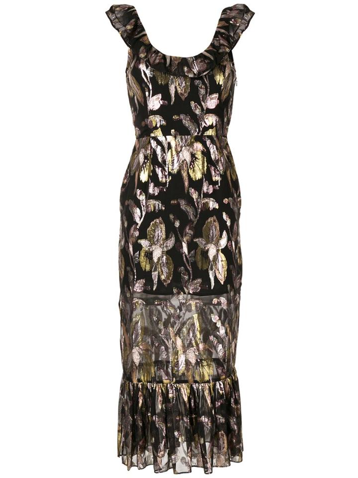 We Are Kindred Harlow Floral Midi Dress - Black