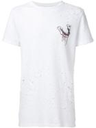 Amiri 'blood Mandible Shotgun' T-shirt, Men's, Size: Small, White, Cotton