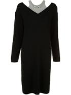 T By Alexander Wang Tank Neck Sweater Dress, Women's, Size: Medium, Black, Cotton/merino